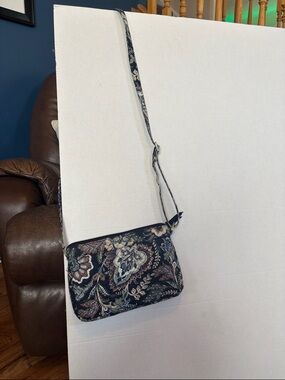 Vera Bradley Navy Paisley Floral Crossbody